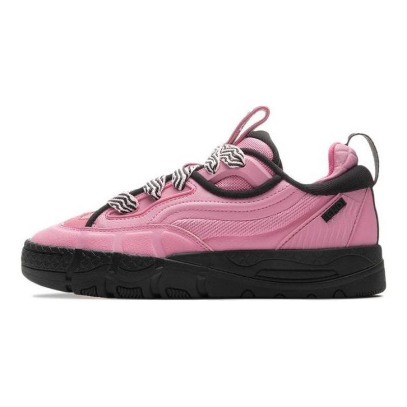 LiNing CF Su Yu 4 women low-top skate shoes pink thick sole elevated AGLU298-2 37
