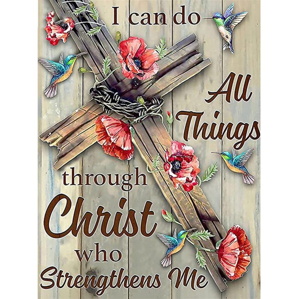 

5D DIY Алмазная картина Крест Религия Полный квадратный круглый Алмазная вышивка Пейзаж Мозаика Рукоделие Домашний Декор Подарок Full Square 20X30CM