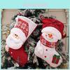 High Quality Christmas Stocking Knitted Snowman Gift Bag For Holiday Festivities