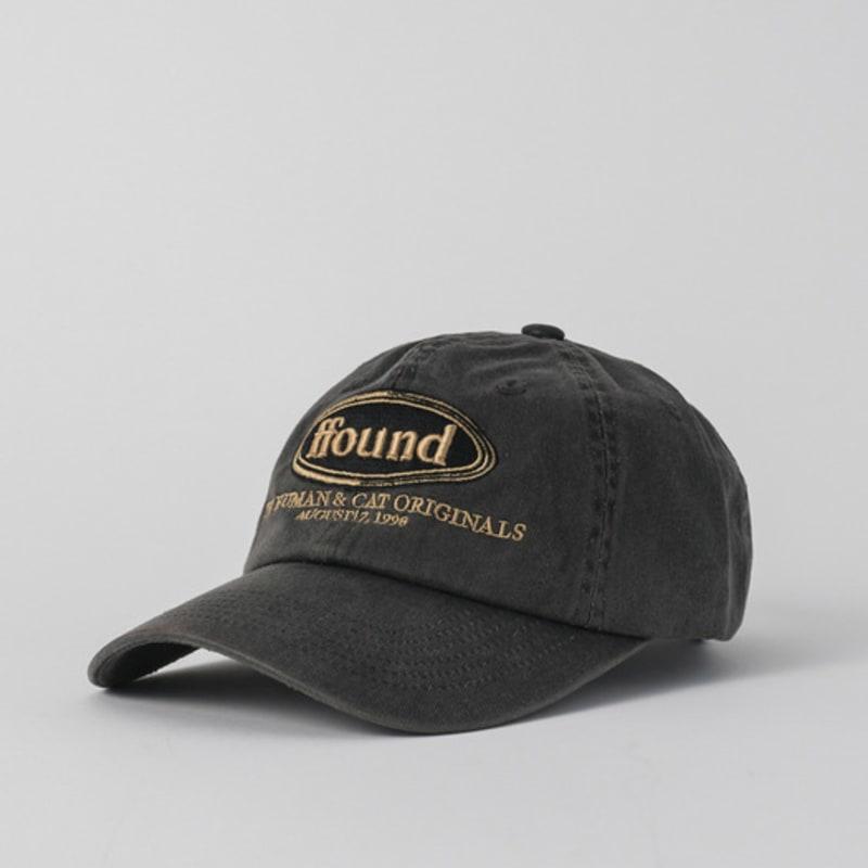 

human & cat FFOUND WASHED VINTAGE BALL CAP / GREY GREY