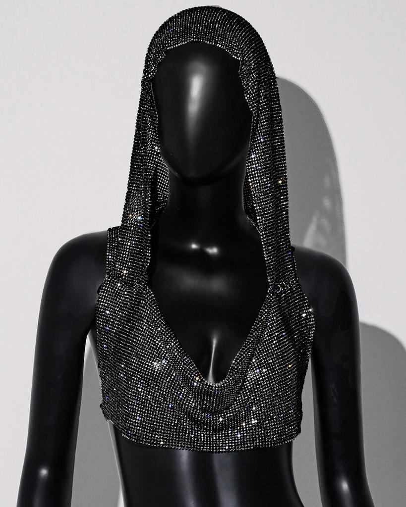 Summer Metallic Sequin Crop Top For Women Streetwear Fashion Statement