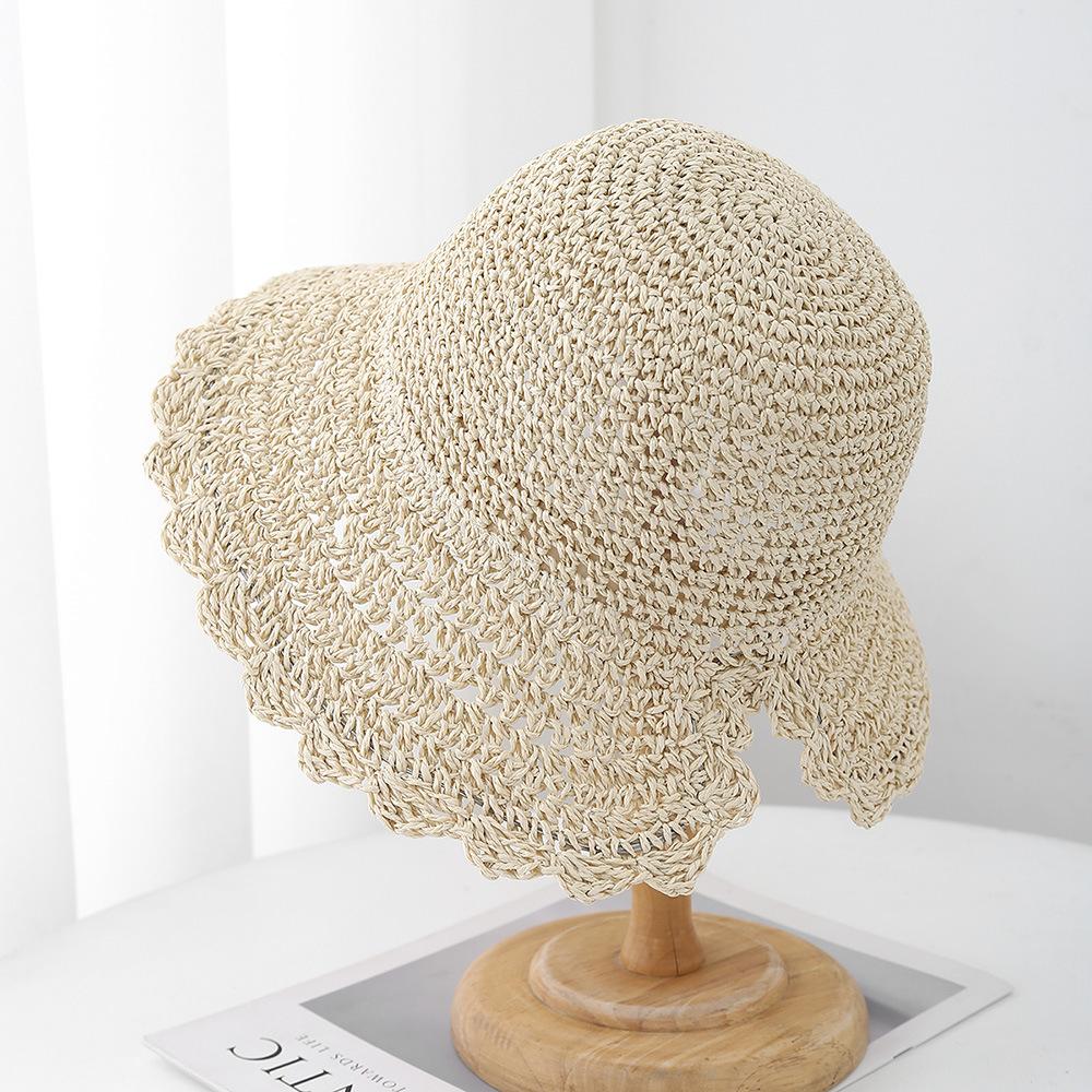 Pălărie de soare pentru femei, vară, Vintage, culoare solidă, protecție solară, accesorii de plajă, doamnă, pălărie de găleată, pliabilă, pălărie de soare, parasolar