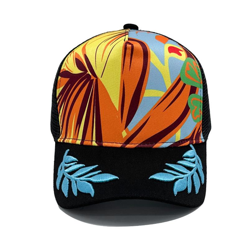 Popular embroidery printed mesh cap outdoor travel sunshade sunscreen breathable cap custombaseball cap