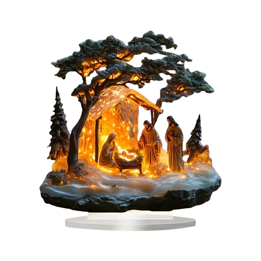 

2D Flat acrylic nativity scene Figures Exquisite Nativity Figures Home Decor New Year Gifts Home Table Decorations