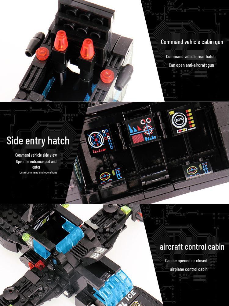 Compatible Military SWAT Armored Car Building Blocks - Educational Assembly Toy for Boys