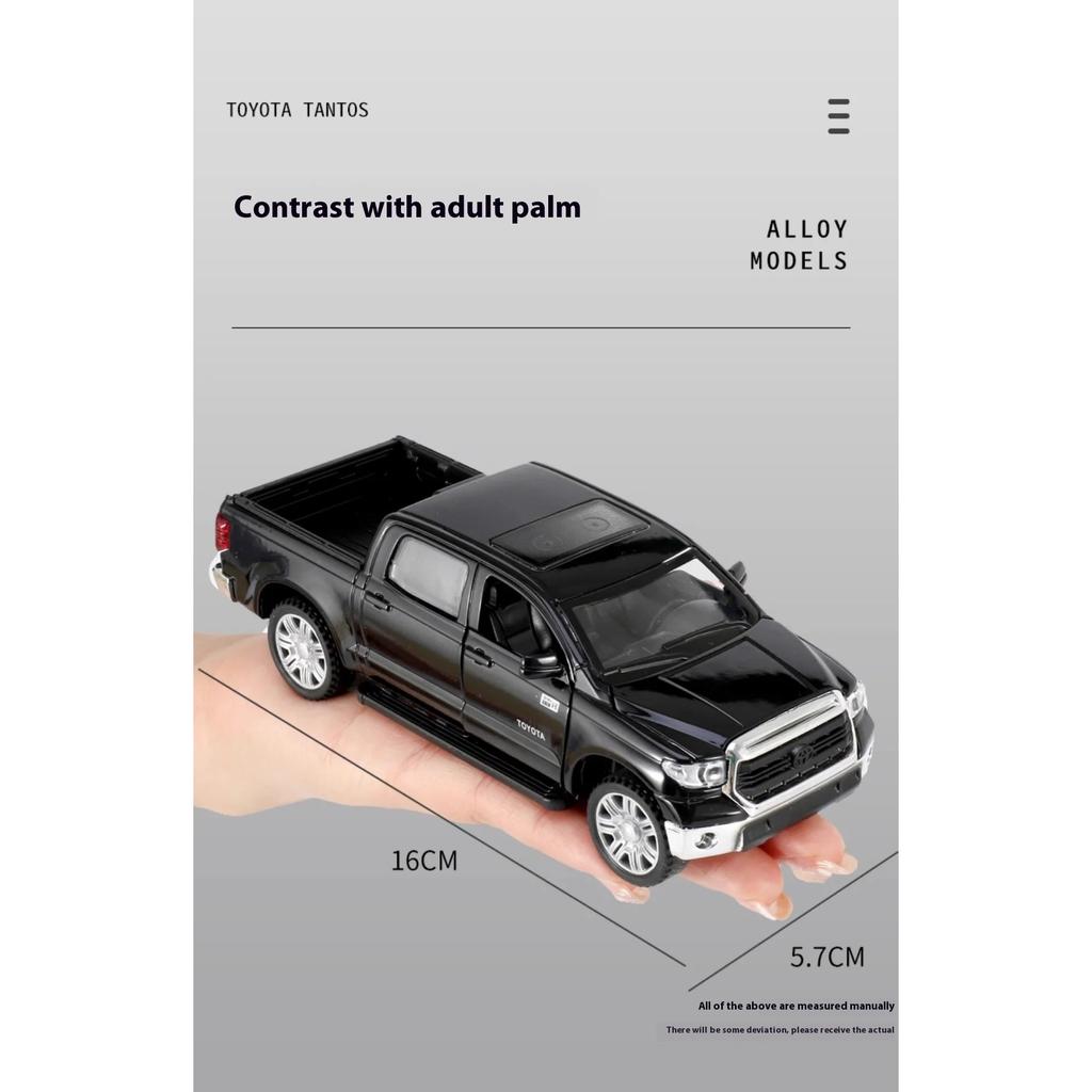 1/32 Toyota Tundra Off Road Pickup Truck Alloy Diecast Car Model Sound & Light Collectibles Children's Toys Birthday Gift Boys