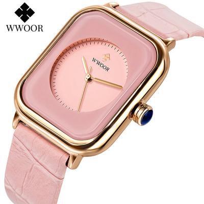 WWOOR Nové módní dámské hodinky Quartz Belt Vodotěsné hodinky Dámské hodinky