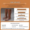Women's Retro Leather Over-the-Knee Boots with Thick Sole and Velvet Lining - Versatile High-Top for Autumn/Winter