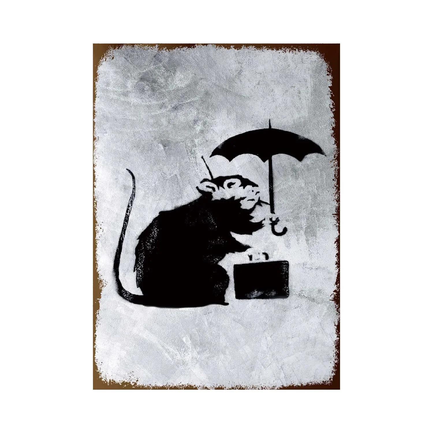 

Banksy Графіті Мистецтво Металевий Бляшаний Знак Постер Вуличний Настінний Розпис Любов Маленький Хлопчик Постер Вітальня Коридор Бар Домашній Декор 30x40cm(11.8x15.7inch)