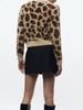 Rose Beauty A Women's Casual Leopard Pattern Button-Up Long Sleeve New Artificial Fur Cardigan, Autumn&winter