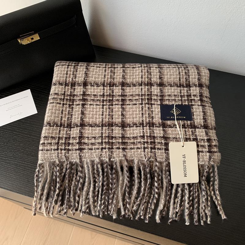 

Retro Plaid Women Men Scarf Winter Scarve Pashmina Mujer Femme Male Foulard Bufanda Soft Tassel Long Wrap Shawl Unisex Student One Size& 8Y
