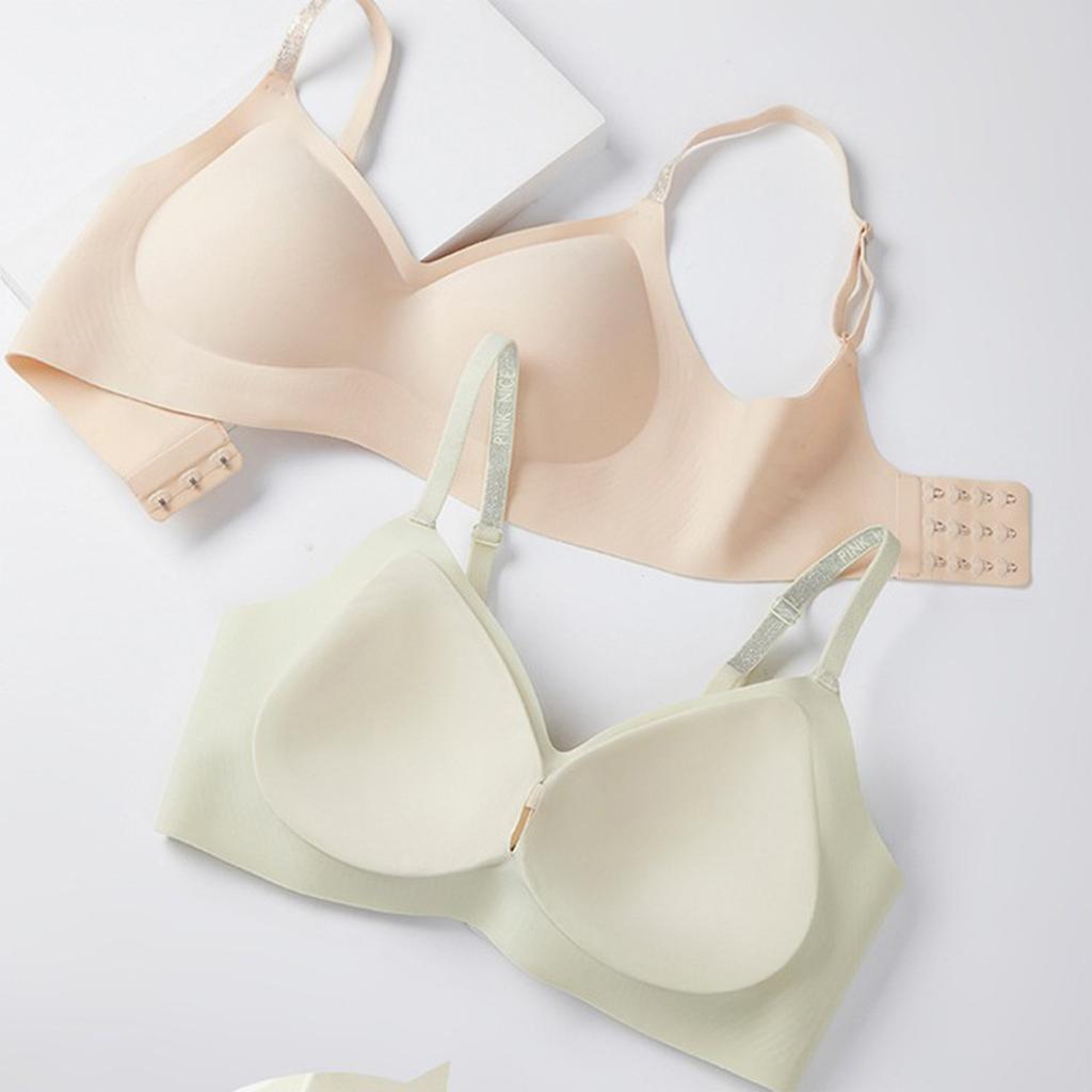 Women's Liquid Foundation Lift Underwear, Seamless Small Chest, Gathered Letters, Shoulder Belt Bra