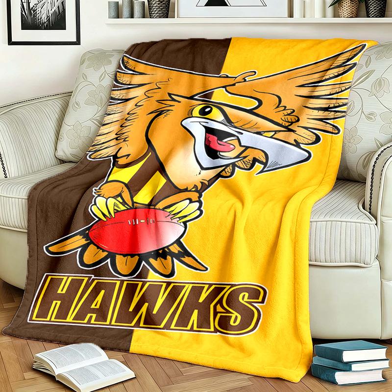 Hawthorn Hawks  Theme Blanket Suitable For Beds Sofas And Camping Perfect For Both Men And Women Comfortable Bedding All Year Round