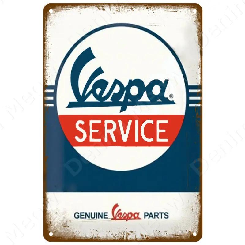 Vespa Parking Only Vintage Metal Tin Sign Home Cafe Garage Motorcycle Billboard Wall Art Poster Plate Club Decoration ZSS81