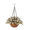 Artificial Christmas Hanging Basket Charm Gift Display Delicate Christmas Decoration for Yard Courtyard Garden Patio Holiday