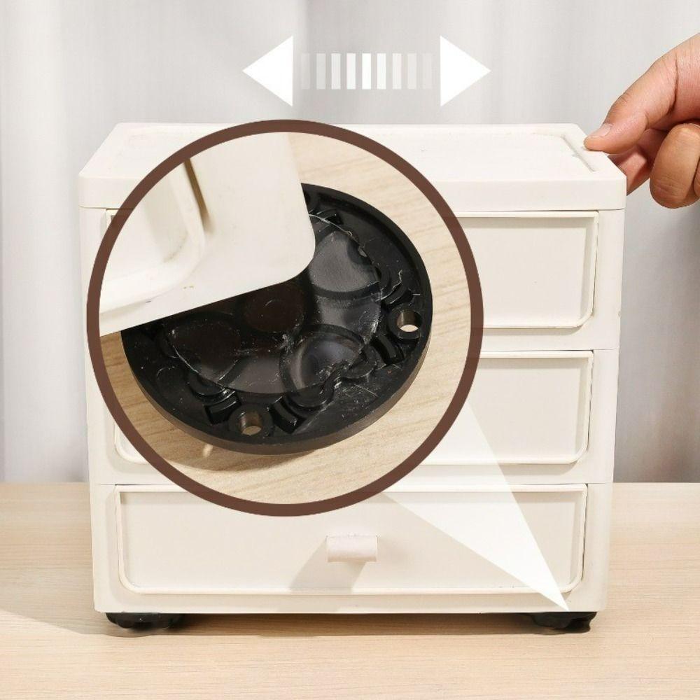 4Pcs 360°Rotatable Universal Wheel 5-Ball Storage Box Roller Durable Pulley