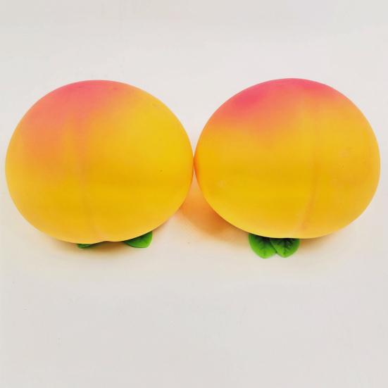 Realistic Fruit Toy Giant Simulated Peach Squeeze Toy Stress Relief Sensory Pinch Fidget Toys Ball for Home Office Relaxation Squeezable