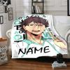 Customizable Oikawa Tooru1 Throw Blanket – Personalized Name, All-Season Cozy Snug Blanket, Machine Washable, Personalized Blanket