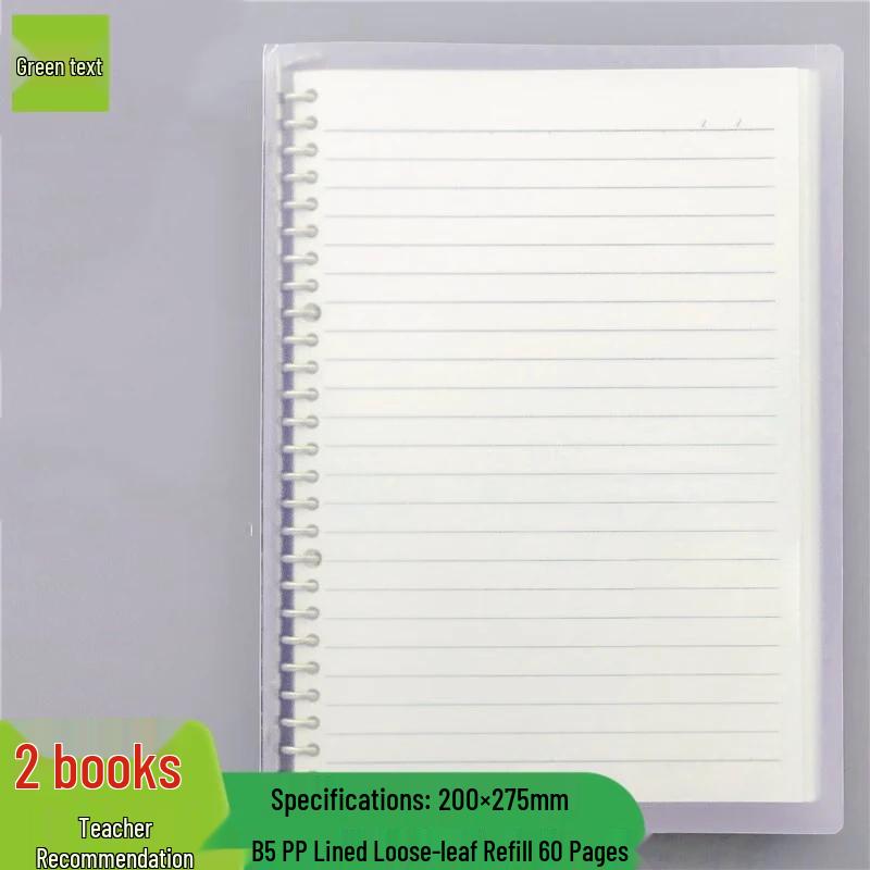 B5 Loose-Leaf Notebook 2-Pack