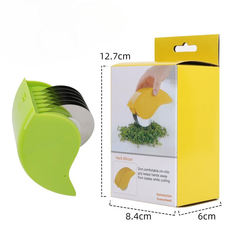 

Роликовая овощерезка Практичная овощерезка Кухонный нож Маленькие кухонные инструменты Шестиколесный нож для нарезки зеленого лука зелёный