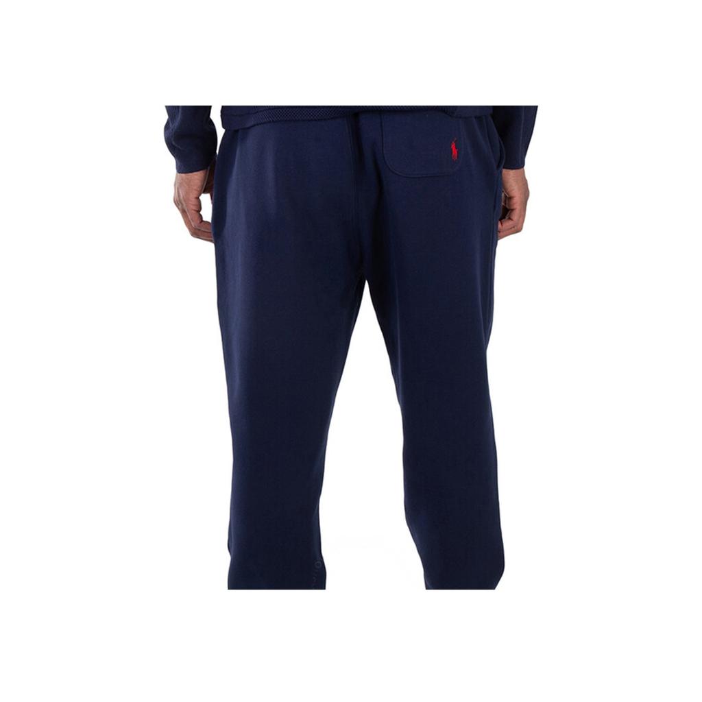 Polo Ralph Lauren Logo Letter Print Drawstring Cuffed Knit Sweatpants Men Sweatpants Navy-Blue 710899183-001