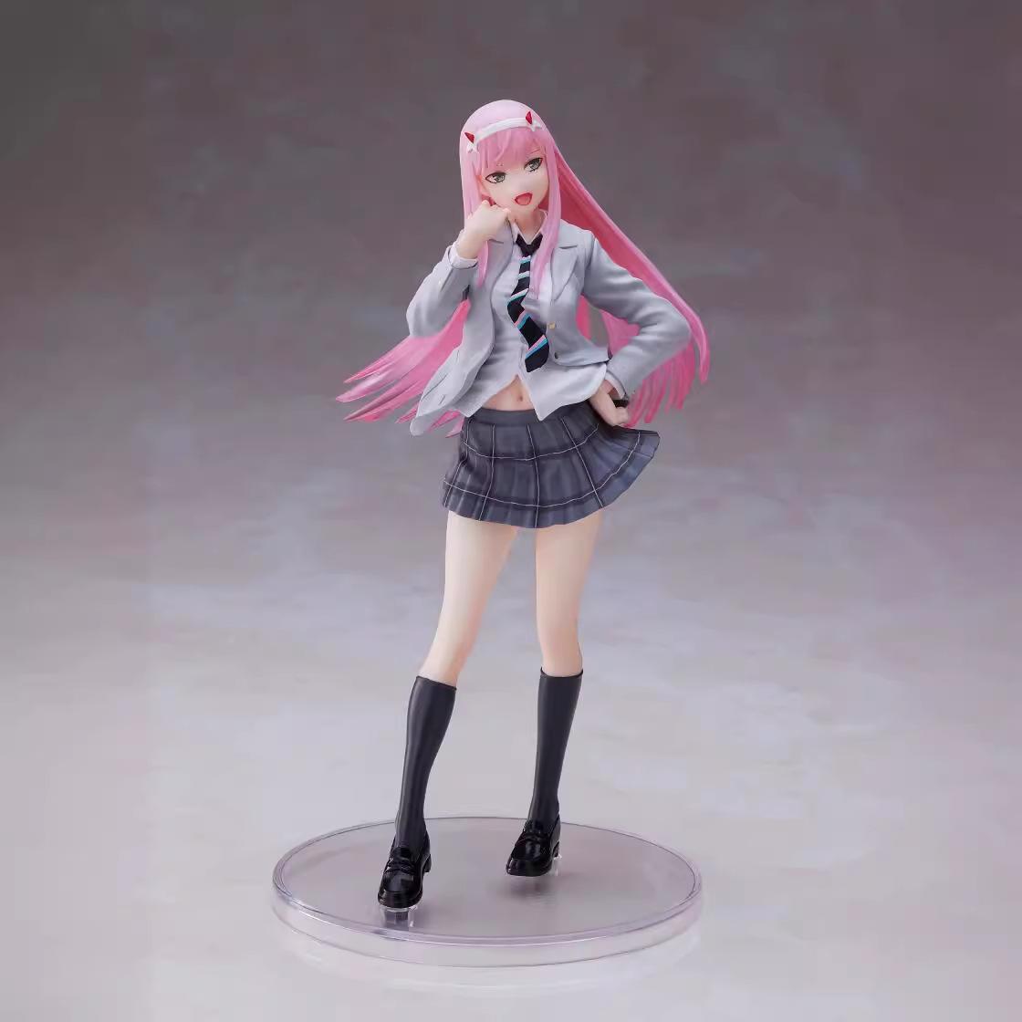 

Фігурка аніме Zero Two School Uniform Dress Up JK Skirt Model Toy Gift Collection PVC Standing Doll