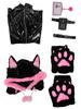 Mobbunny Beautiful Black Cat Cute Outfit Casual Everyday Long Fancy Paw Gloves Black Women's Costume, Cosplay, Anime, Game, Homewear, Hoodie,