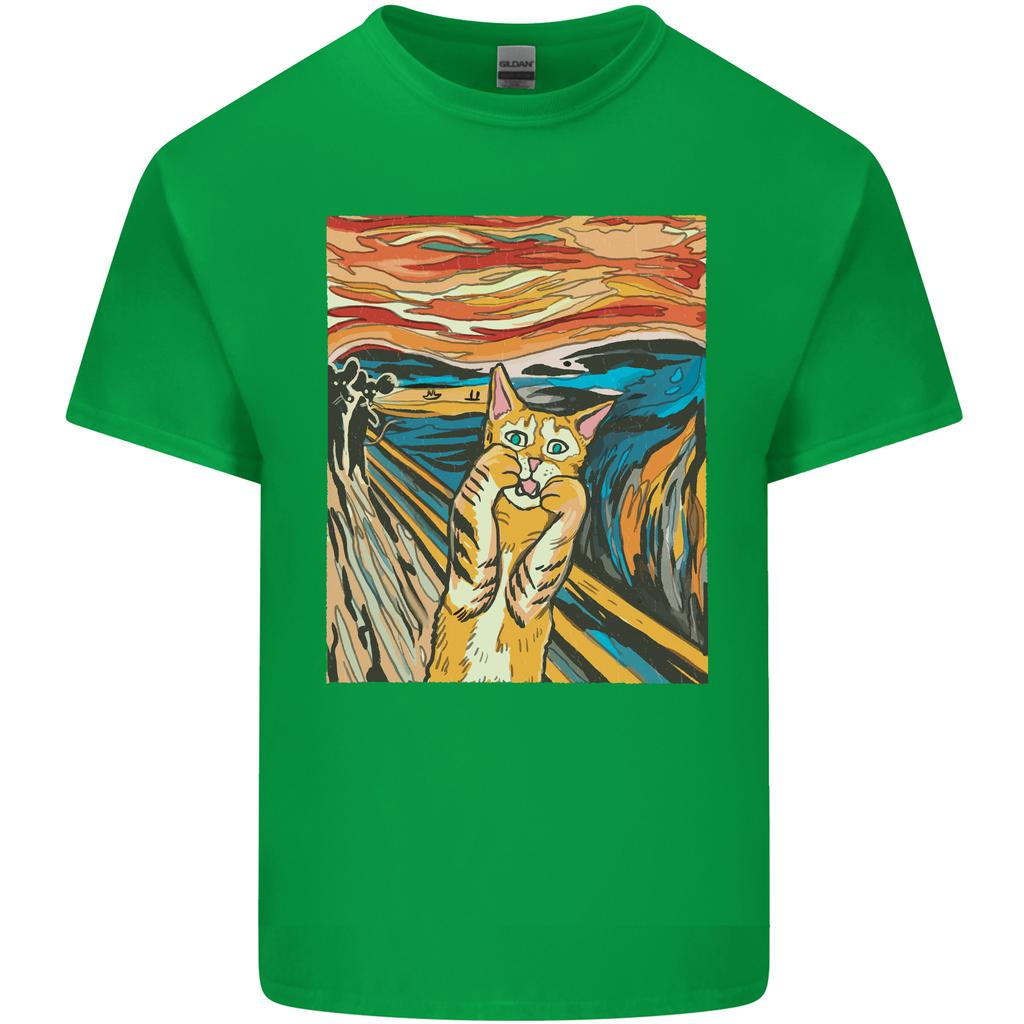 Cat Scream Painting Parody Unisexs Light Cotton TShirt