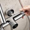 Chrome Waterfall Digital Bathroom Shower Set Brass Hot Cold Waterfall Bathroom Faucet Thermostatic Bathroom Shower System