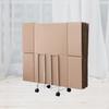 Carton Storage Rack Cart with Wheels 31cmx26x43.5cm Multipurpose Metal Frame Mobile Cardboard Stand