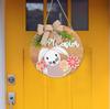 2024 Easter Wooden Sign Easter Bunny Decorative Hanging Outdoor Patio Door Hanging