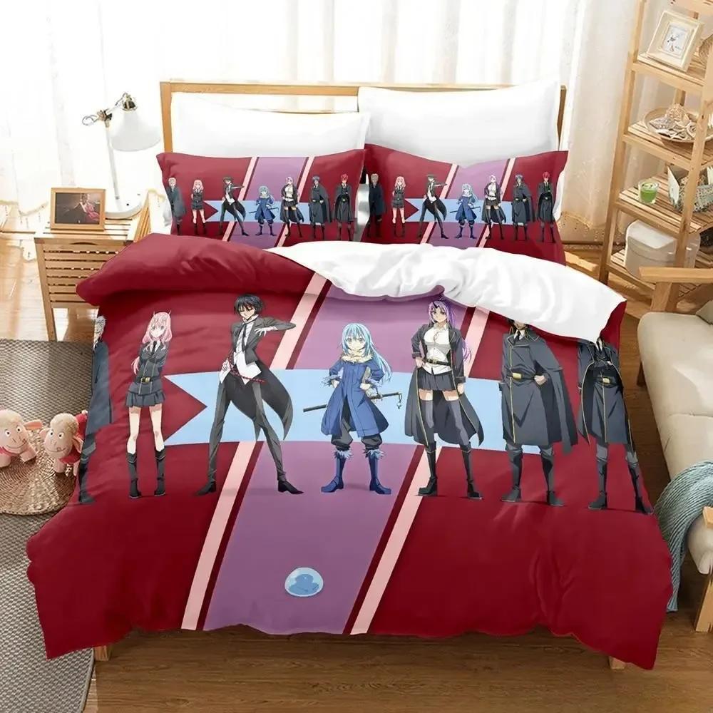 That time i got reincarnated as a slime Beding Set Single Twin Ful Quen King-Sized Dimensionsd Dimensions Bed Linen Set Adult People Kid Bedrom Duvet