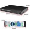 100-240V 50-60Hz DVD Player Compact Multi Region Free Full HD Mic USB Port With Remote Control Black Plastic EU