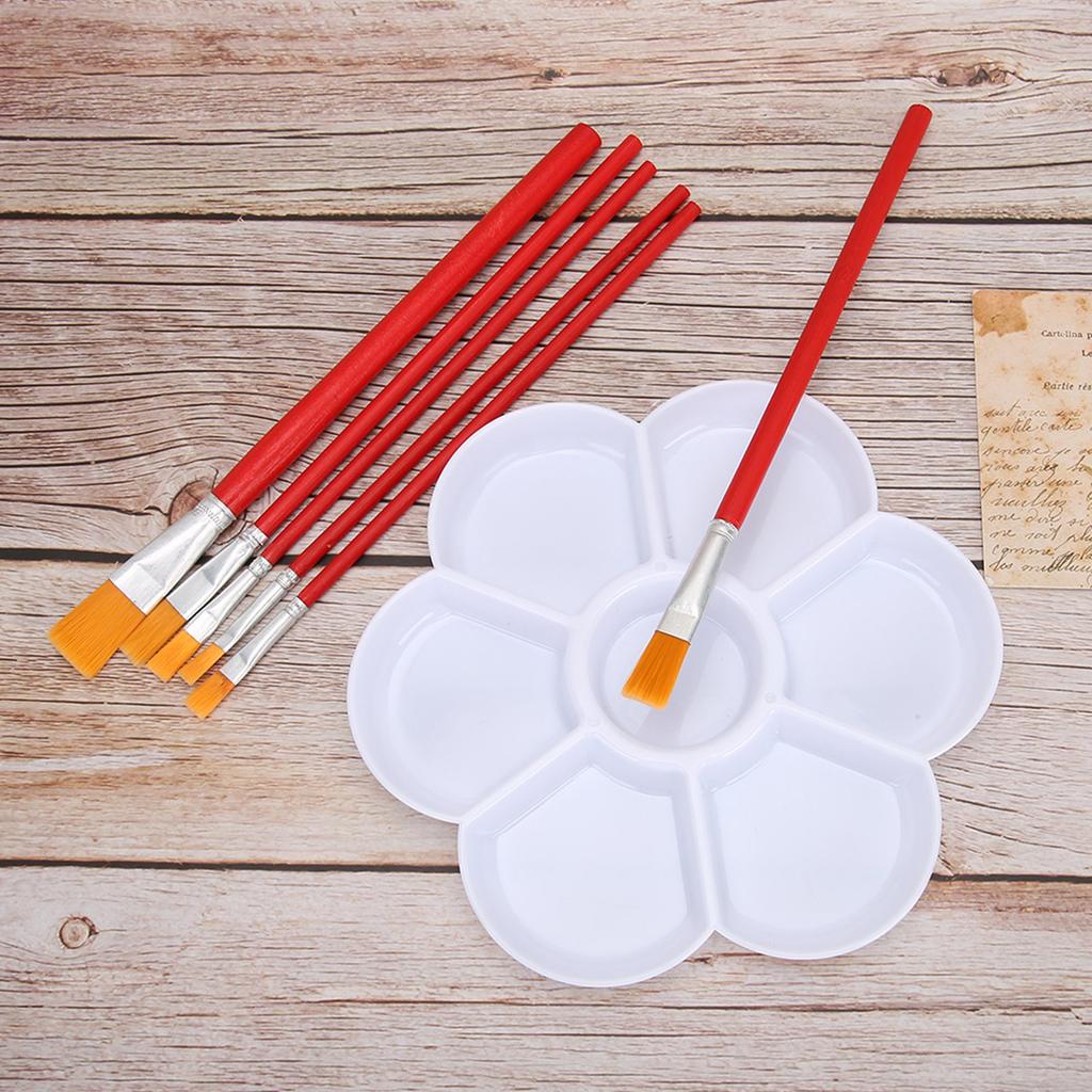 30pcs Paint Brushes Watercolor Painting Artist Paintbrushes Plastic Nylon Hair Brushes