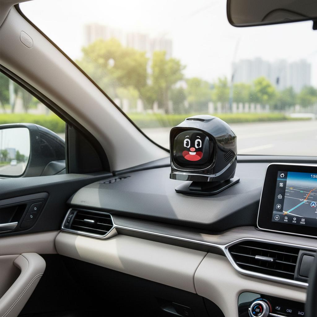 Car Dashboard Robot with Animated Expressions Intelectual Electronic Car Robots Type-C Charging Cute AI Companion Decorations