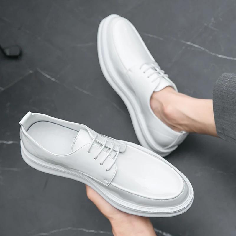 Fashion Handmade Leather Fashion Shoes Men 2024 New Men Casual Oxfords Shoes Brand Business Men's Sneakers Classic Men Shoes for Wedding