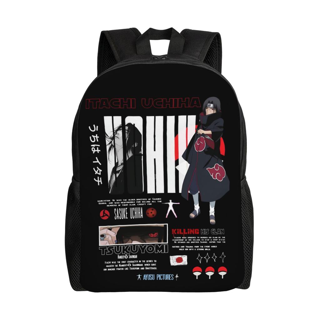 3D Printing N-Narutoes Akatsukis Backpack for Girls Boys Anime College School Travel Bags Men Women Bookbag Fits 15 Inch Laptop