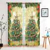 2 pieces, Christmas tree curtains -30% blackout - suitable for living room, bedroom, kitchen, home decoration