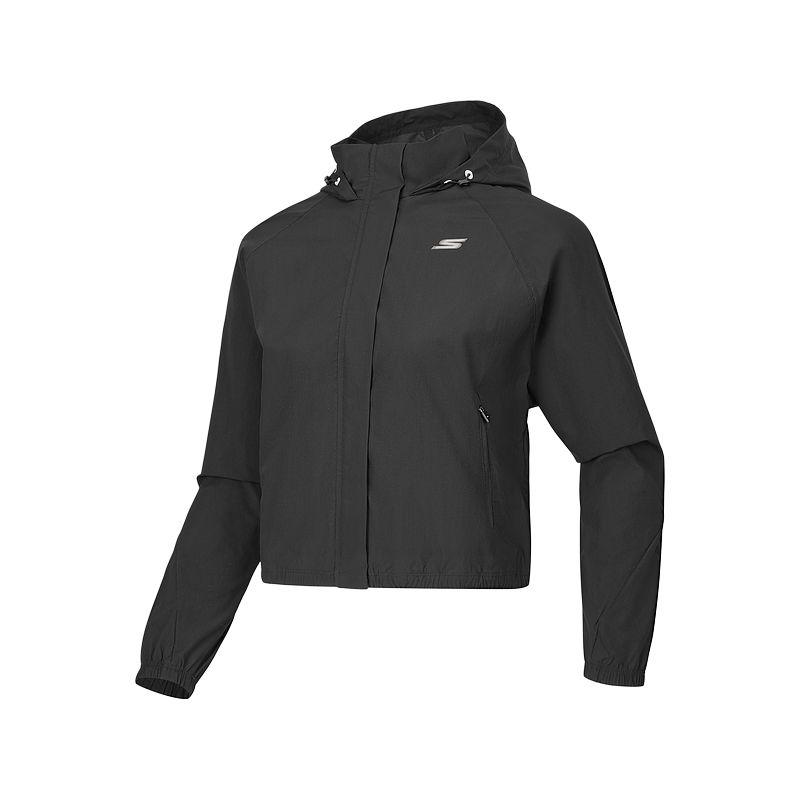 Skechers SS25 Fashion Simple Comfortable Soft Hooded Breathable UV Protection Cooling Sunscreen Women outerwear Carbon-Black P225W004-0018 S