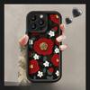 The Diamond-shaped Camellia Figure-shaped Lanyard Is Suitable for IPhone 16 Cases and 15/14PRO Silicone Anti-drop