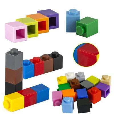 100 יח'/מנה חלקי MOC 3005 לבנה 1x1 תואם לבני דמויות הרכבה עצמית עשה זאת בעצמך חלקיק בלוקי בנייה צעצועי פאזל לילדים צעצועי מוח מתנה