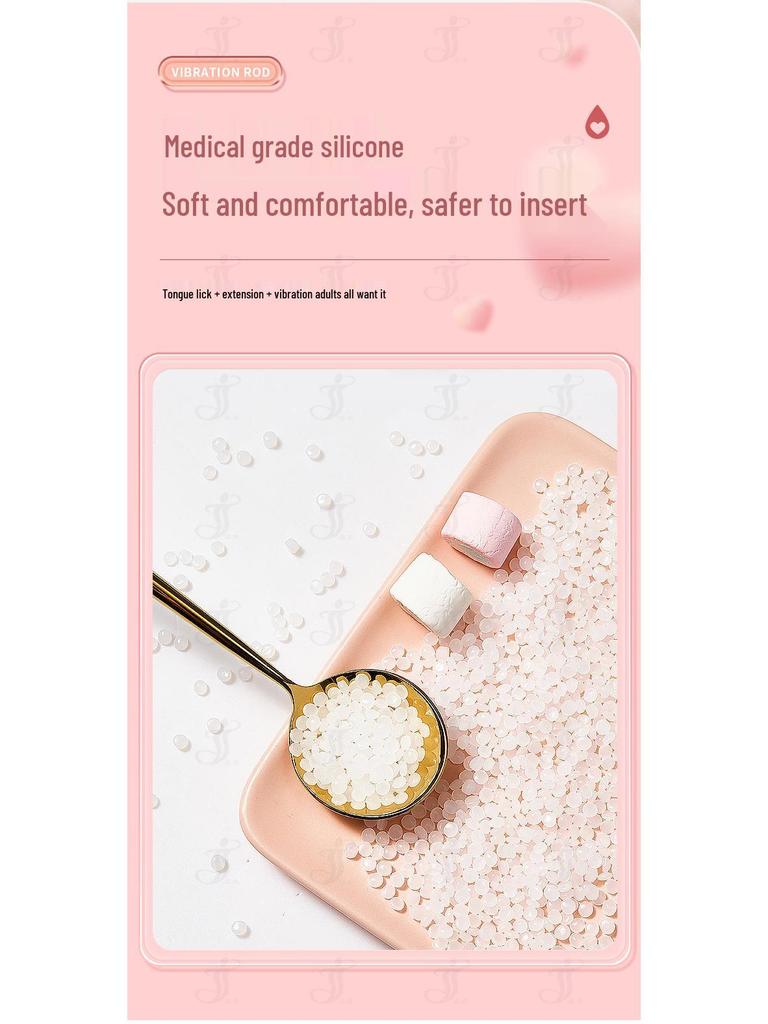 Mantinghua Dual-Head Vibrating Tongue & Telescopic Egg for Women, Couples Flirting & Self-Pleasure