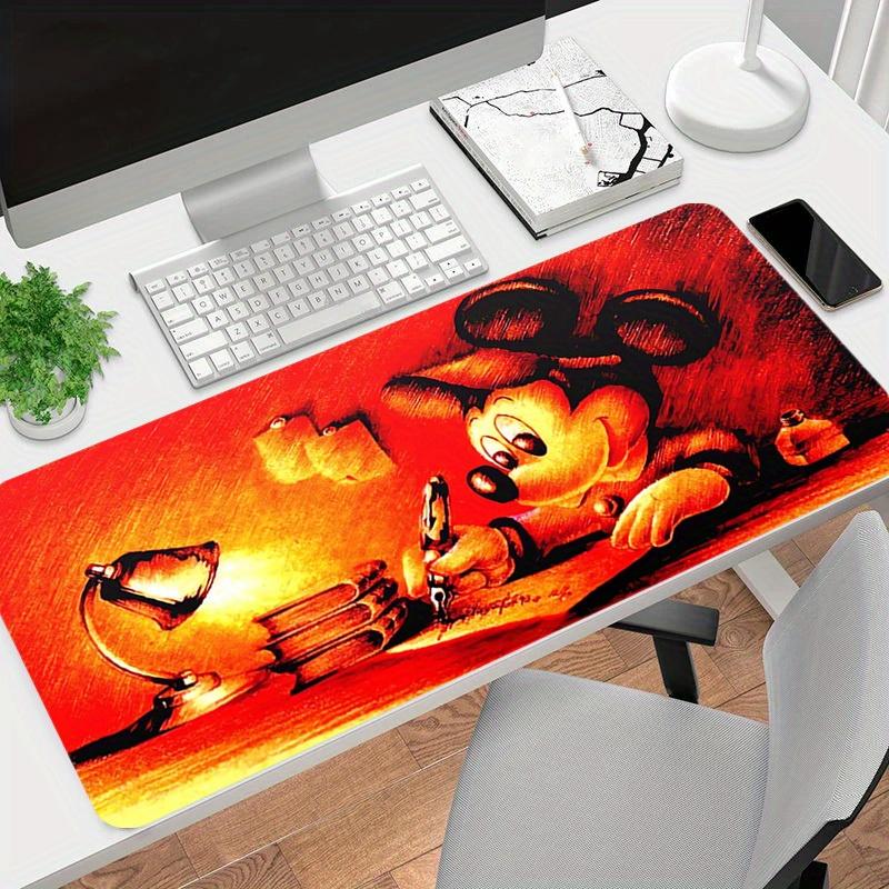 1pc Mickey Mouse Desk Lamp Study Scene Cartoon Large Game Mouse Pad Non Slip Office Mousepad Y05 30cmx60cm(11.8x23.6inch)