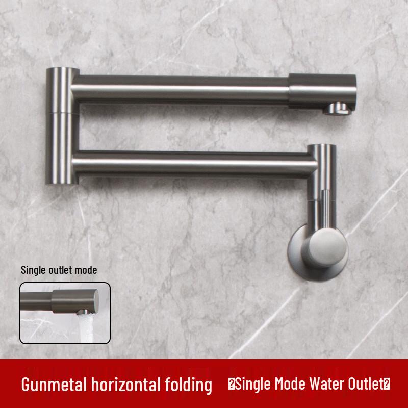 Handun Dual Control Wall-Mounted Foldable Kitchen Faucet