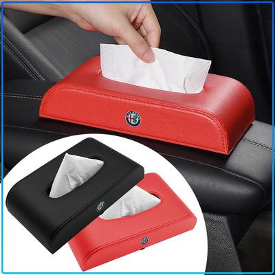 1Pcs Car Tissue Box Holder Armrest Box Storage Case Car Accessories For 147 159 156 Giulietta Giulia Mito Spider Alpha Nheadrest