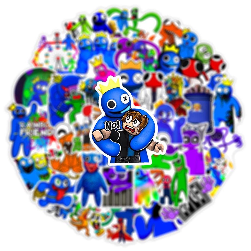 Colorful Roblox Rainbow Friends Stickers Waterproof Reusable For Luggage More!