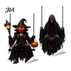 Forniture per Feste Spettrali Halloween Zucca/Scheletro Mietitore Adesivi per Finestra, Decalcomanie Statiche Rimovibili, Pellicola Resistente in PVC Impermeabile Horror