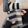 Autumn and Winter New Wool Socks Women Korean Striped Cute Medium Tube Socks Japanese Fashion School Girls Elastic Long Socks