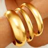 3 Stuks Vintage Dikke Brede Armbanden Set voor Vrouwen Punk Eenvoudig Gouden Kleur Geometrische Manchet Armbanden Trendy Feest Hip Hop Sieraden Nieuw