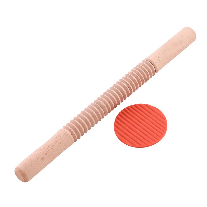 

YOMDID Creative Rolling Pin With Screw Thread Design Wooden Embossing Roller Threaded Decoration Pastry Kitchen Baking Supplies